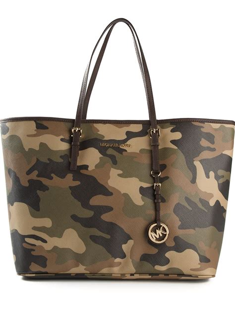 michael kors camo large tote|michael kors large monogram tote.